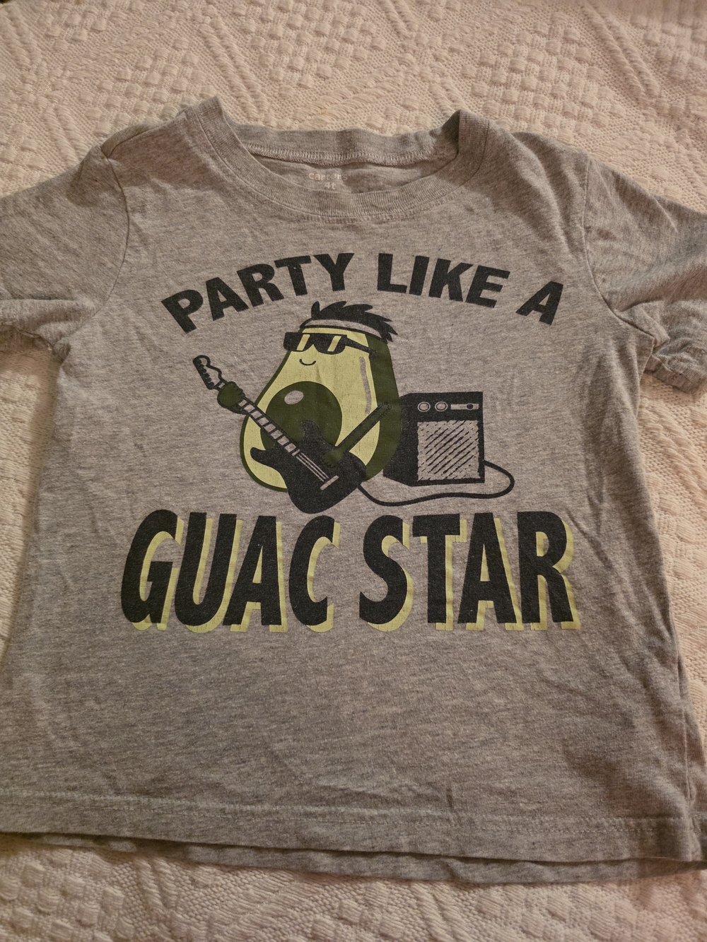 Carter's Heather Gray Kids Tee - Subtle Logo Print